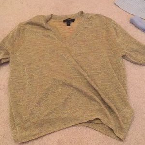 New without tags jcrew gold sparkle vneck